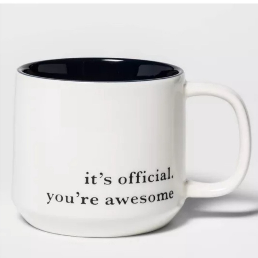 16oz Stoneware You're Awesome Mug
Cream - Threshold